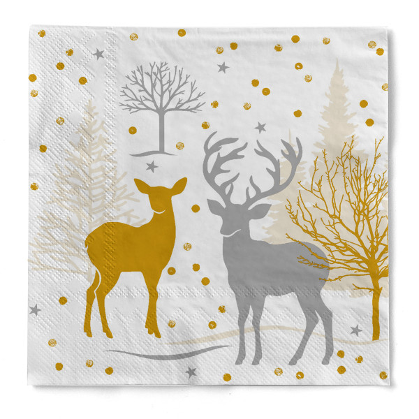 Tissue Serviette Josia, 40 x 40 cm, 100 Stück - Mank