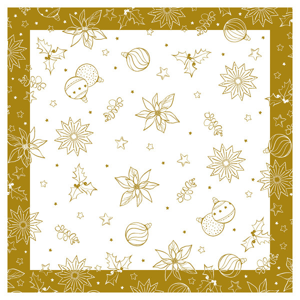 Airlaid Tischdecke Milan in Weiß, 80 x 80 cm, 20 Stück - Mank