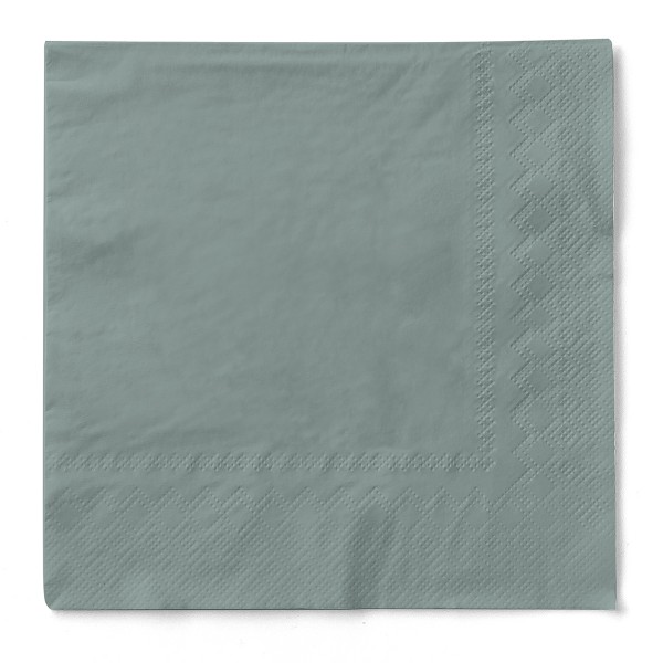 Tissue Cocktail-Serviette Grau, 25 x 25 cm, 3-lagig, 100 Stück - Mank