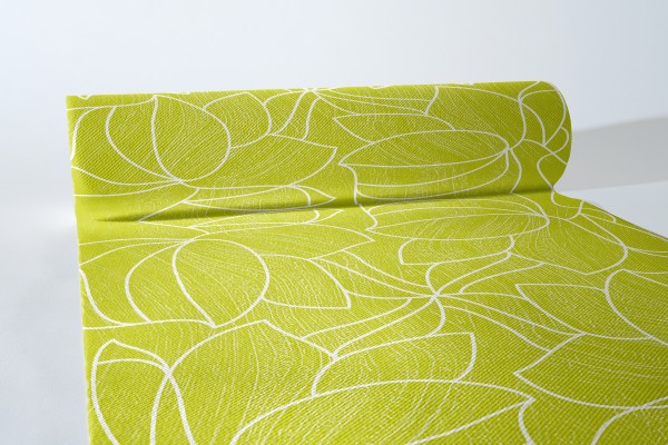 Airlaid Tischläufer Hugo in Hellgrün, 40 cm x 24 m , 1 Stück - Mank