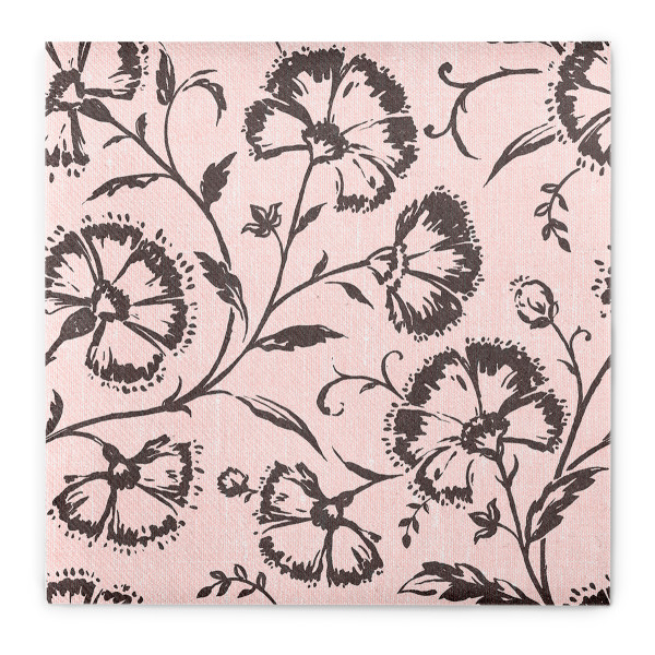 Airlaid Serviette Ines in Rosé-Anthrazit, 40 x 40 cm, 50 Stück - Mank