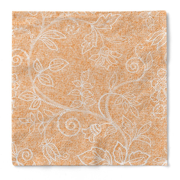Tissue Serviette Darlyn in Terrakotta, 40 x 40 cm, 100 Stück - Mank