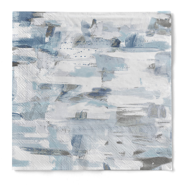 Tissue Serviette Pablo in Blau, 40 x 40 cm, 3-lagig, 100 Stück - Mank