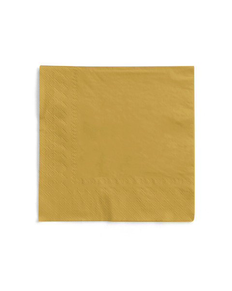Tissue Serviette Gold, 33 x 33 cm, 100 Stück - Mank