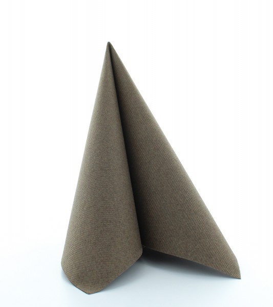 Airlaid Serviette Braun, 40 x 40 cm, 50 Stück - Mank