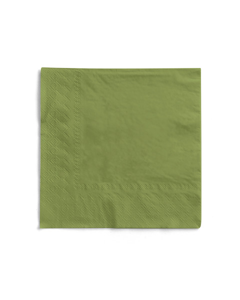 Tissue Serviette Oliv, 33 x 33 cm, 3-lagig, 100 Stück - Mank
