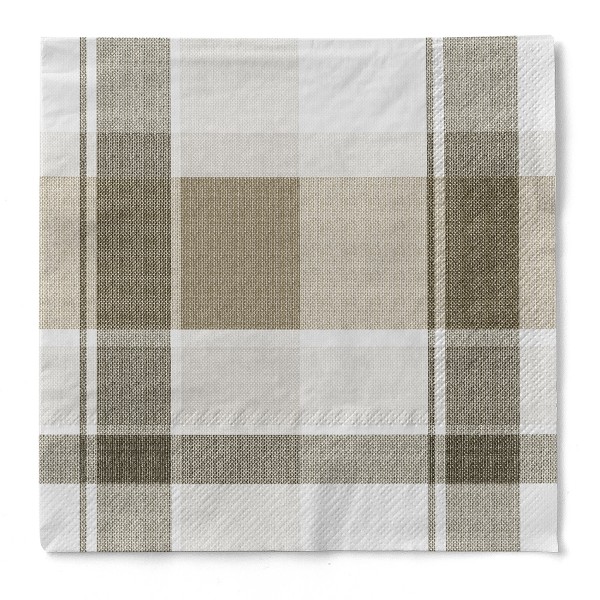Tissue Serviette Marc in Braun-Schwarz, 33 x 33 cm, 3-lagig, 100 Stück - Mank