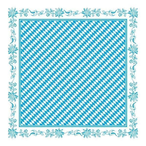 Papier Tischdecke Bayern, 80 x 80 cm, 25 Stück - Mank