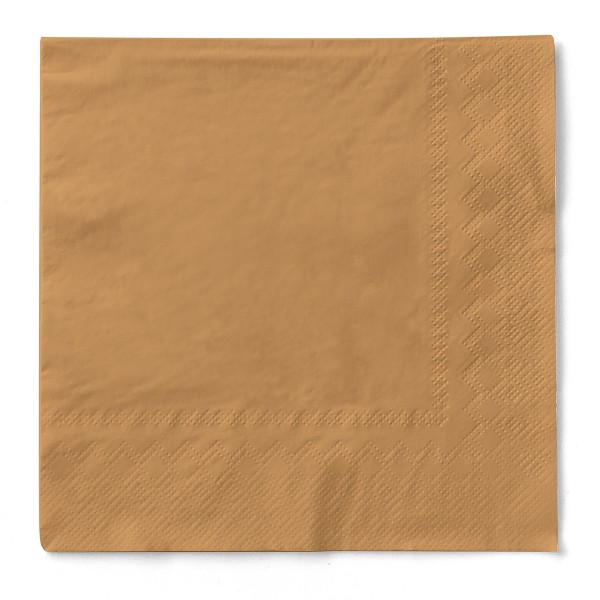 Tissue Cocktail-Serviette Sand, 25 x 25 cm, 3-lagig, 100 Stück - Mank