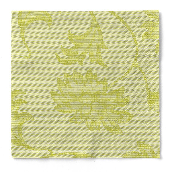 Tissue Serviette Lisboa in SchilfGrün, 33 x 33 cm, 3-lagig, 100 Stück - Mank