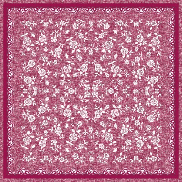 Airlaid Tischdecke Lace in Bordeaux, 80 x 80 cm, 20 Stück - Mank
