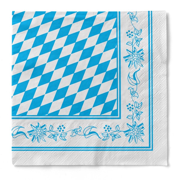 Tissue Serviette Bayern, 33 x 33 cm, 3-lagig, 100 Stück - Mank
