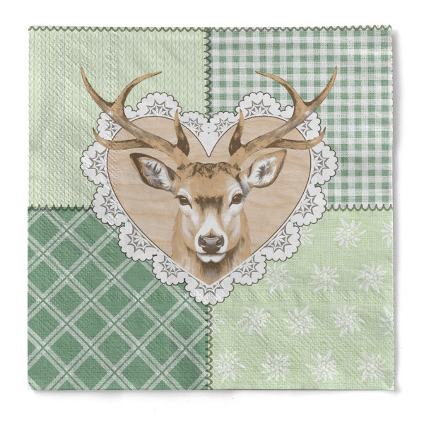 Tissue Serviette Abigail, 40 x 40 cm, 3-lagig, 100 Stück - Mank