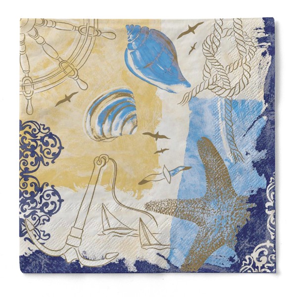 Tissue Serviette Del Mar, 33 x 33 cm, 3-lagig, 100 Stück - Mank