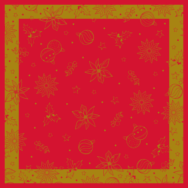 Airlaid Tischdecke Milan in Rot-Gold, 80 x 80 cm, 20 Stück - Mank
