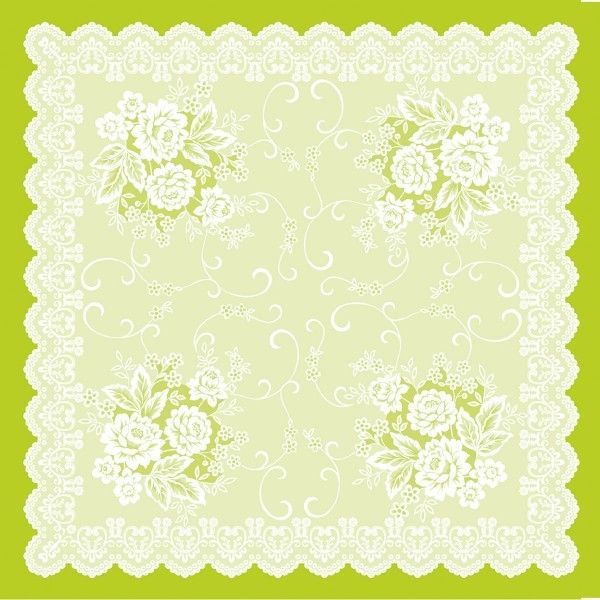 Airlaid Tischdecke Franziska in Grün, 80 x 80 cm, 20 Stück