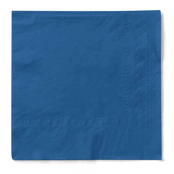 Tissue Cocktail-Serviette Royalblau, 25 x 25 cm, 3-lagig, 100 Stück - Mank
