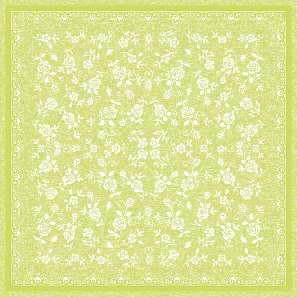 Airlaid Tischdecke Lace in Limette, 80 x 80 cm, 20 Stück - Mank