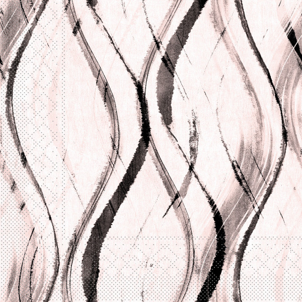 Tissue Serviette Albi in Rosé-Schwarz, 40 x 40 cm, 3-lagig, 100 Stück - Mank