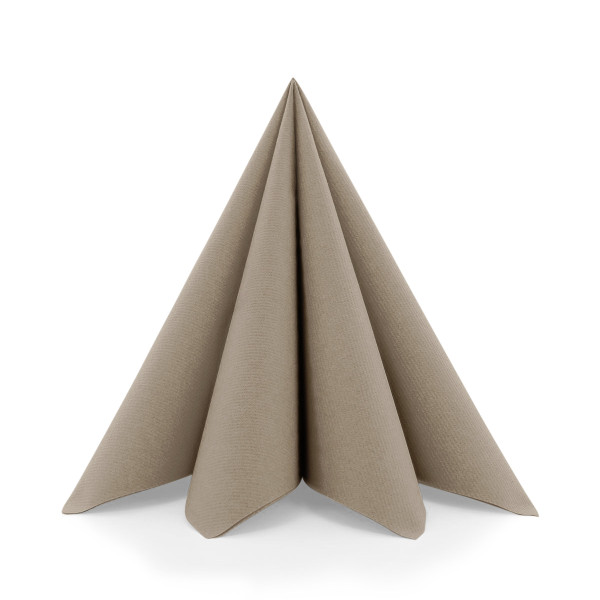 Airlaid Serviette Beige Grey, 40 x 40 cm, 50 Stück - Mank
