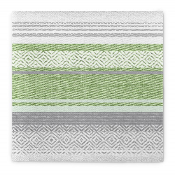 Airlaid Serviette Lagos in Grau-Grün, 40 x 40 cm, 50 Stück - Mank