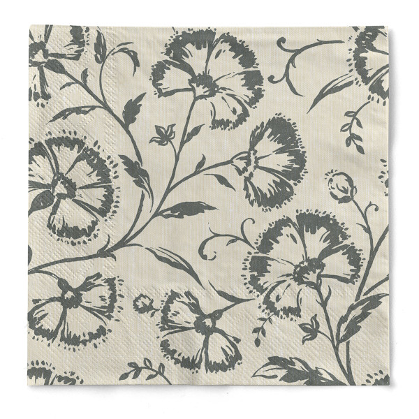 Tissue Serviette Ines in Pebble Stone-Anthrazit, 33 x 33 cm, 100 Stück - Mank