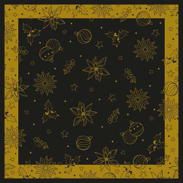 Airlaid Tischdecke Milan in Schwarz-Gold, 80 x 80 cm, 20 Stück - Mank