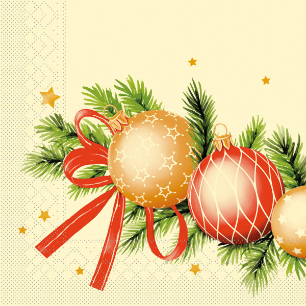 Tissue Serviette Kerstin in Champagner, 40 x 40 cm, 100 Stück - Mank