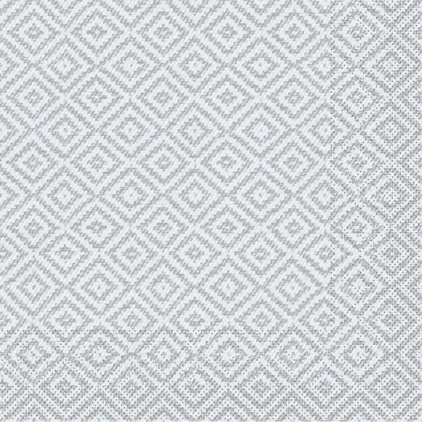 Tissue Serviette Lagos-Base in Grau 33 x 33 cm, 100 Stück - Mank
