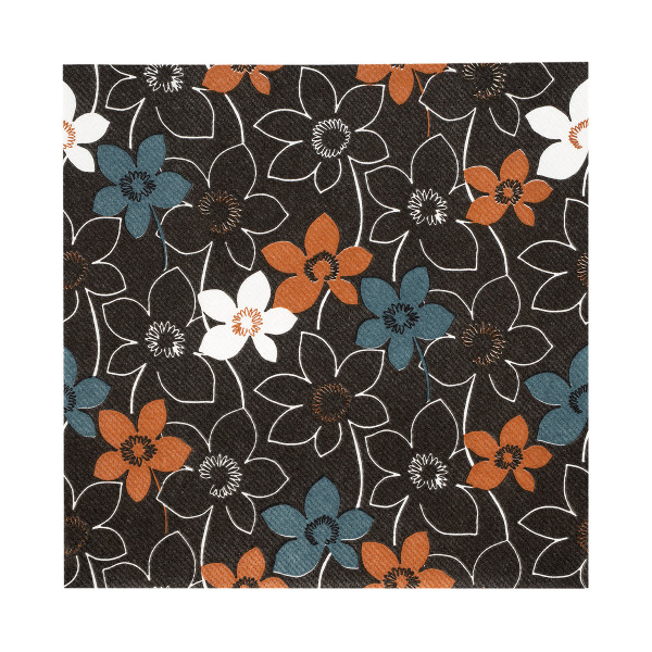 Airlaid Serviette Cora in Schwarz, 40 x 40 cm, 50 Stück - Mank