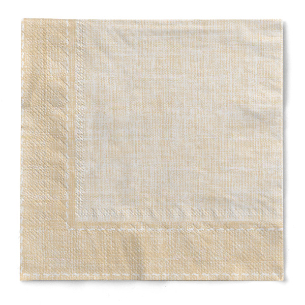 Tissue Serviette Zione in Braun, 33 x 33 cm, 100 Stück - Mank