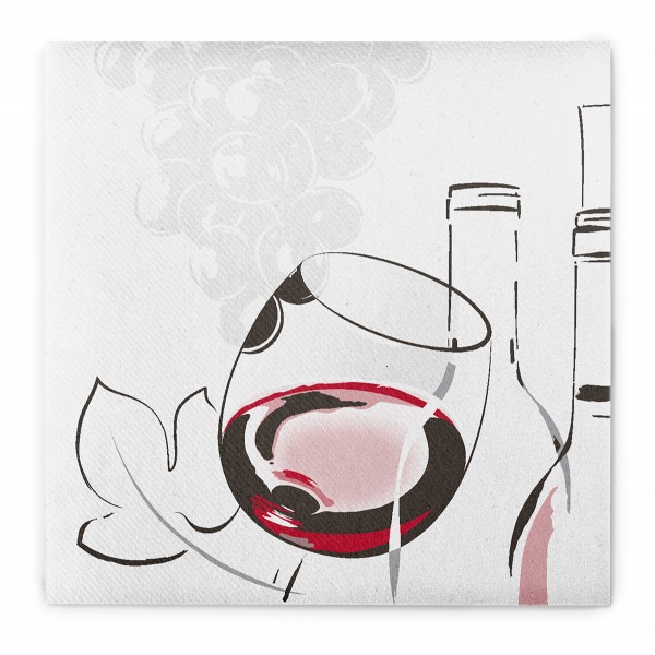 Airlaid Serviette Time for Wine, 33 x 33 cm, 50 Stück - Mank