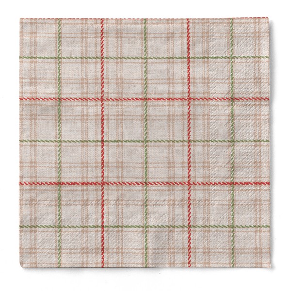 Tissue Serviette Bente, 33 x 33 cm, 3-lagig, 100 Stück - Mank