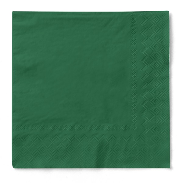 Tissue Cocktail-Serviette Dunkelgrün, 25 x 25 cm, 3-lagig, 100 Stück - Mank