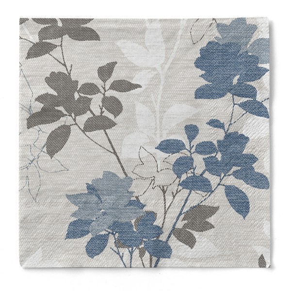 Tissue Serviette Chrissy in Blaugrau, 40 x 40 cm, 3-lagig, 100 Stück - Mank