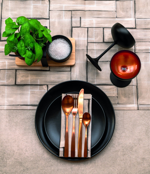 Airlaid Serviette Theo in Pebble Stone-Schwarz, 40 x 40 cm, 50 Stück - Mank