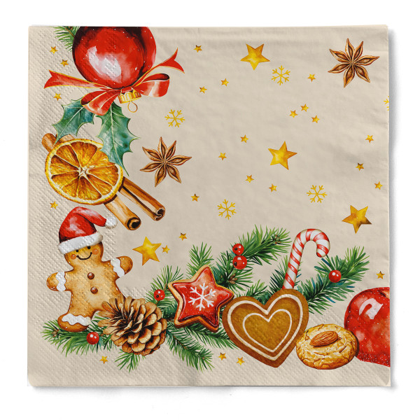 Tissue Serviette Tabita, 33 x 33 cm, 3-lagig, 100 Stück - Mank
