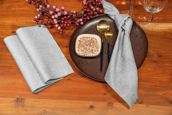 Spanlin-Bio Serviette Sherlock in Grau, 40 x 40 cm, 30 Stück - Mank