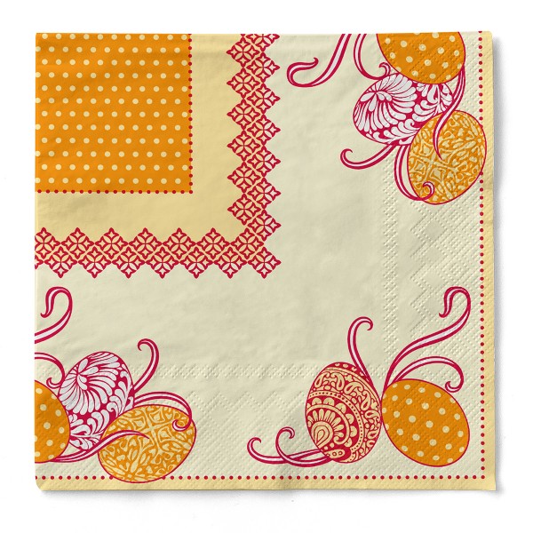 Tissue Serviette Andy in Gelb, 33 x 33 cm, 3-lagig, 100 Stück - Mank