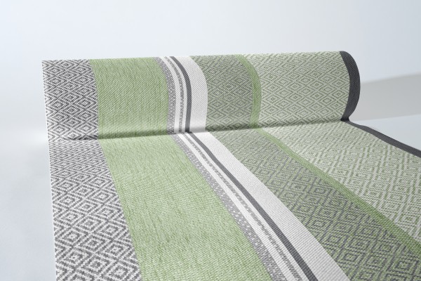 Airlaid Tischläufer Lagos in Grau-Grün, 40 cm x 24 m , 1 Stück - Mank
