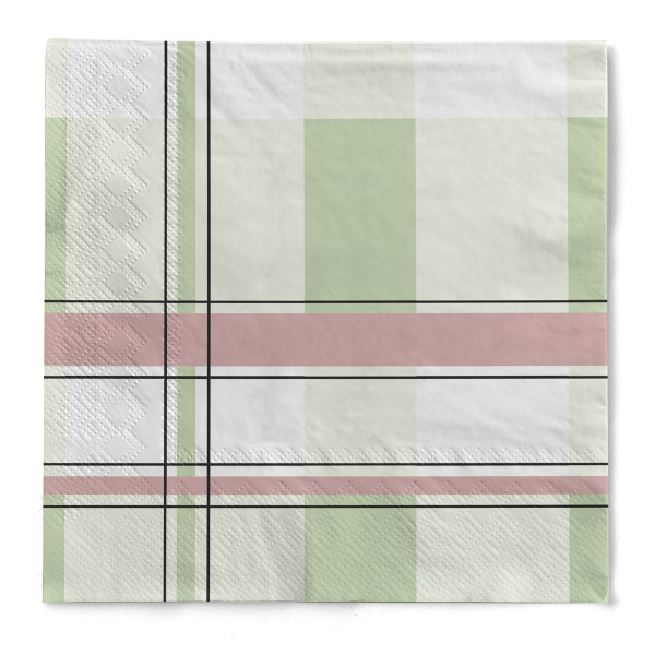 Tissue Serviette Kevin in Salbei-Rosé, 40 x 40 cm, 3-lagig, 100 Stück - Mank