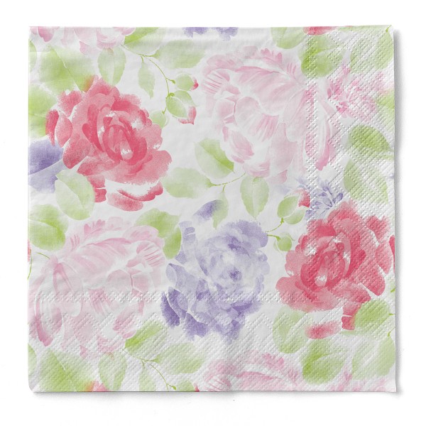 Tissue Serviette Valerie, 40 x 40 cm, 3-lagig, 100 Stück - Mank