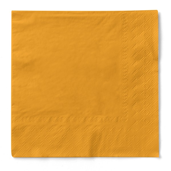Tissue Serviette Curry/Orange, 33 x 33 cm, 100 Stück - Mank