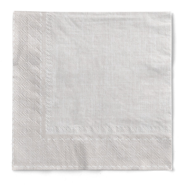 Tissue Serviette Zione in Grau, 33 x 33 cm, 100 Stück - Mank