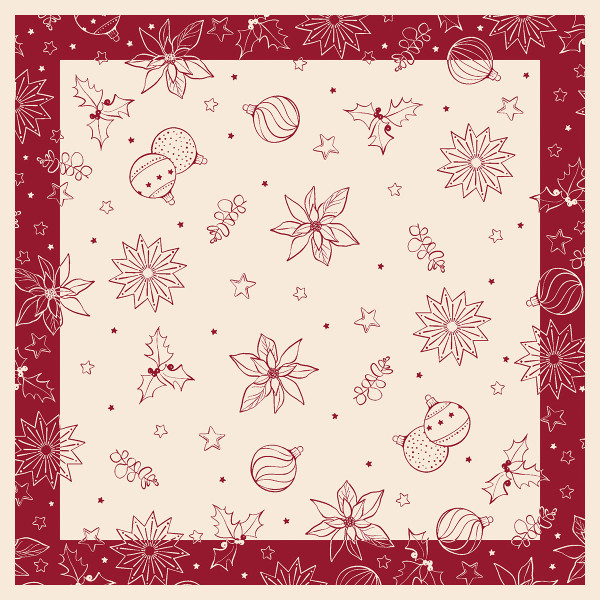 Airlaid Tischdecke Milan in Pebble Stone-Bordeaux, 80 x 80 cm, 20 Stück - Mank