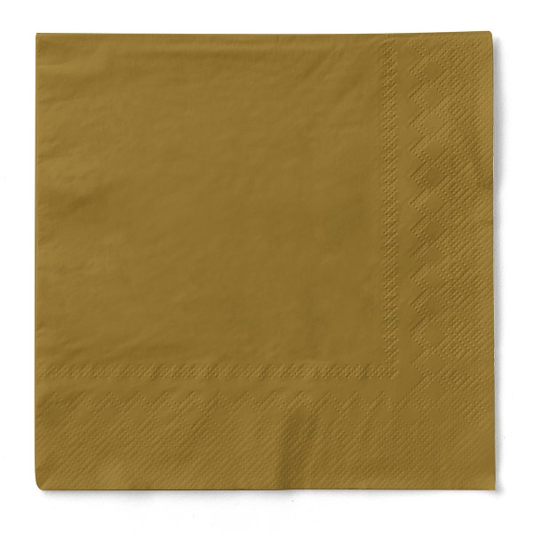 Tissue Serviette Gold, 33 x 33 cm, 100 Stück - Mank
