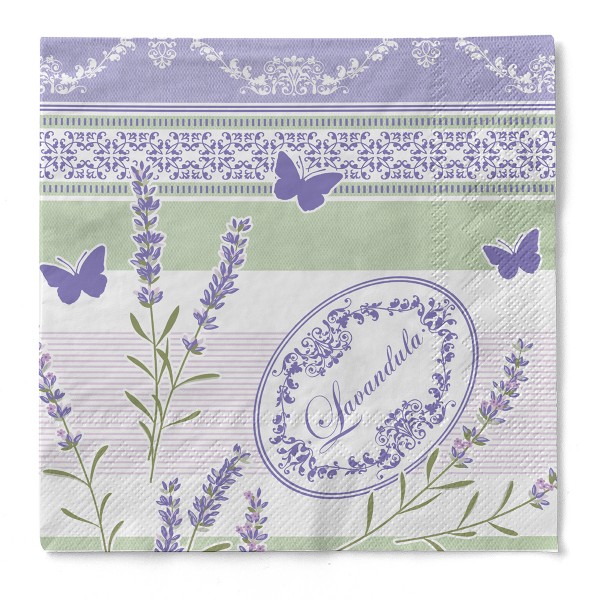 Tissue Serviette Frieda, 33 x 33 cm, 3-lagig, 100 Stück - Mank