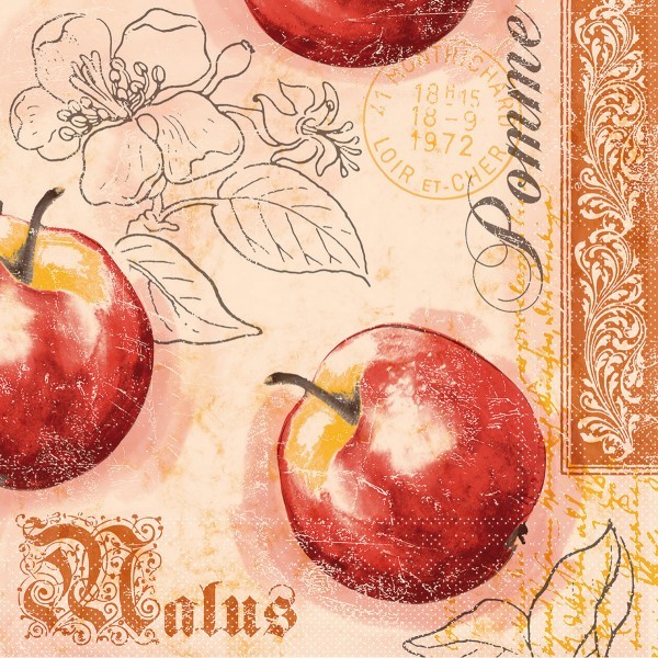Tissue Serviette Malus, 40 x 40 cm, 100 Stück - Mank