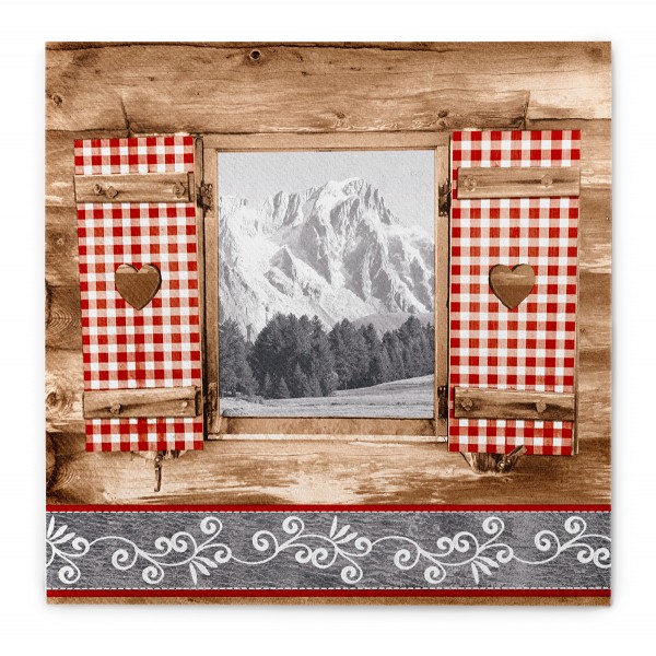 Airlaid Serviette Almblick, 40 x 40 cm, 50 Stück - Mank