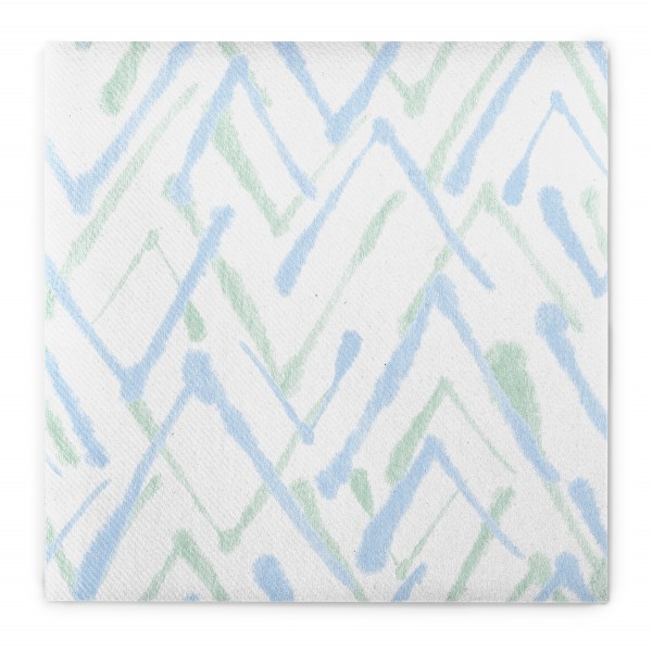 Airlaid Serviette Zack in Grün-Blau, 40 x 40 cm, 50 Stück - Mank